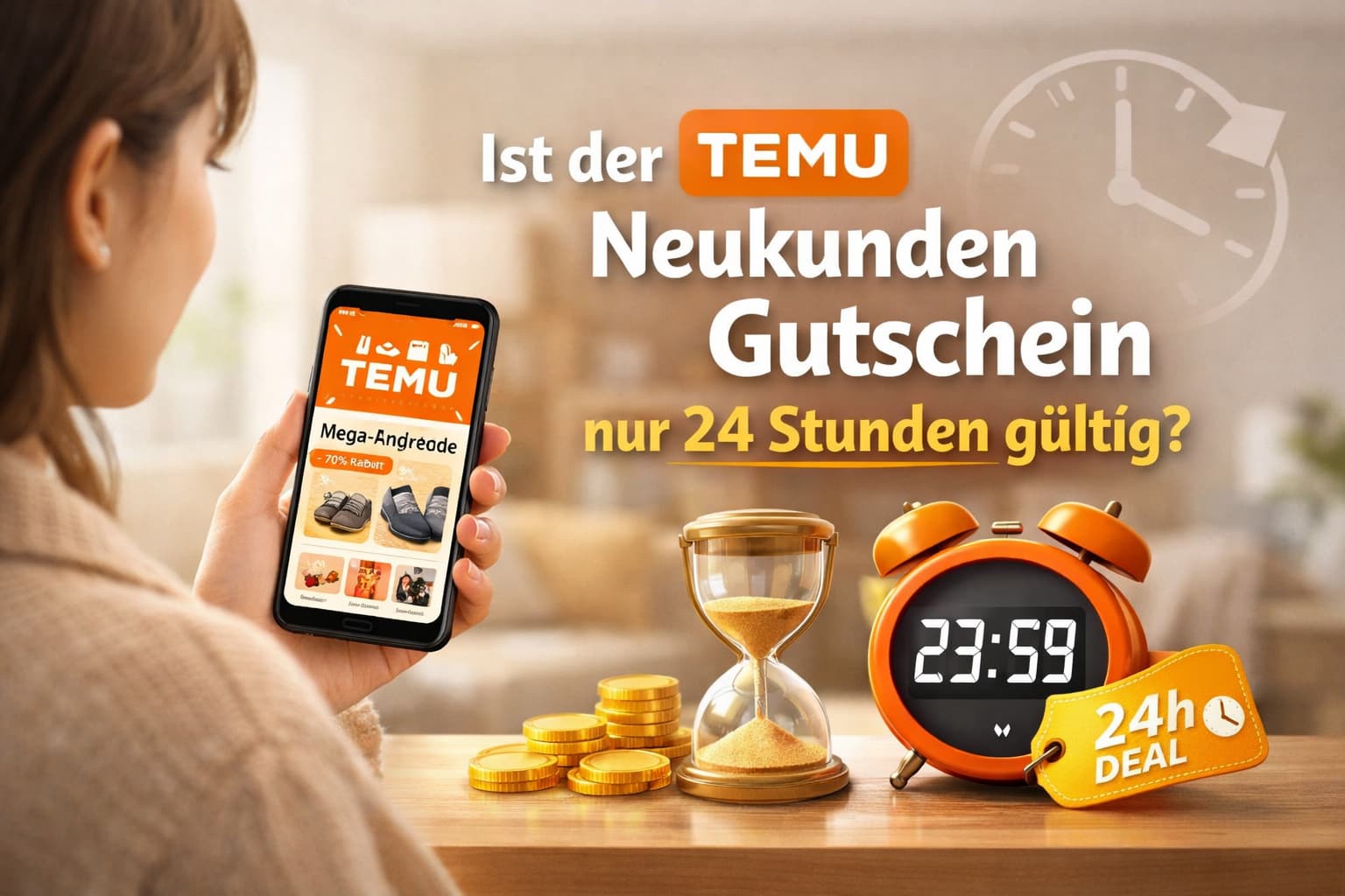 Ist der Temu Neukunden Gutschein nur 24 Stunden gültig