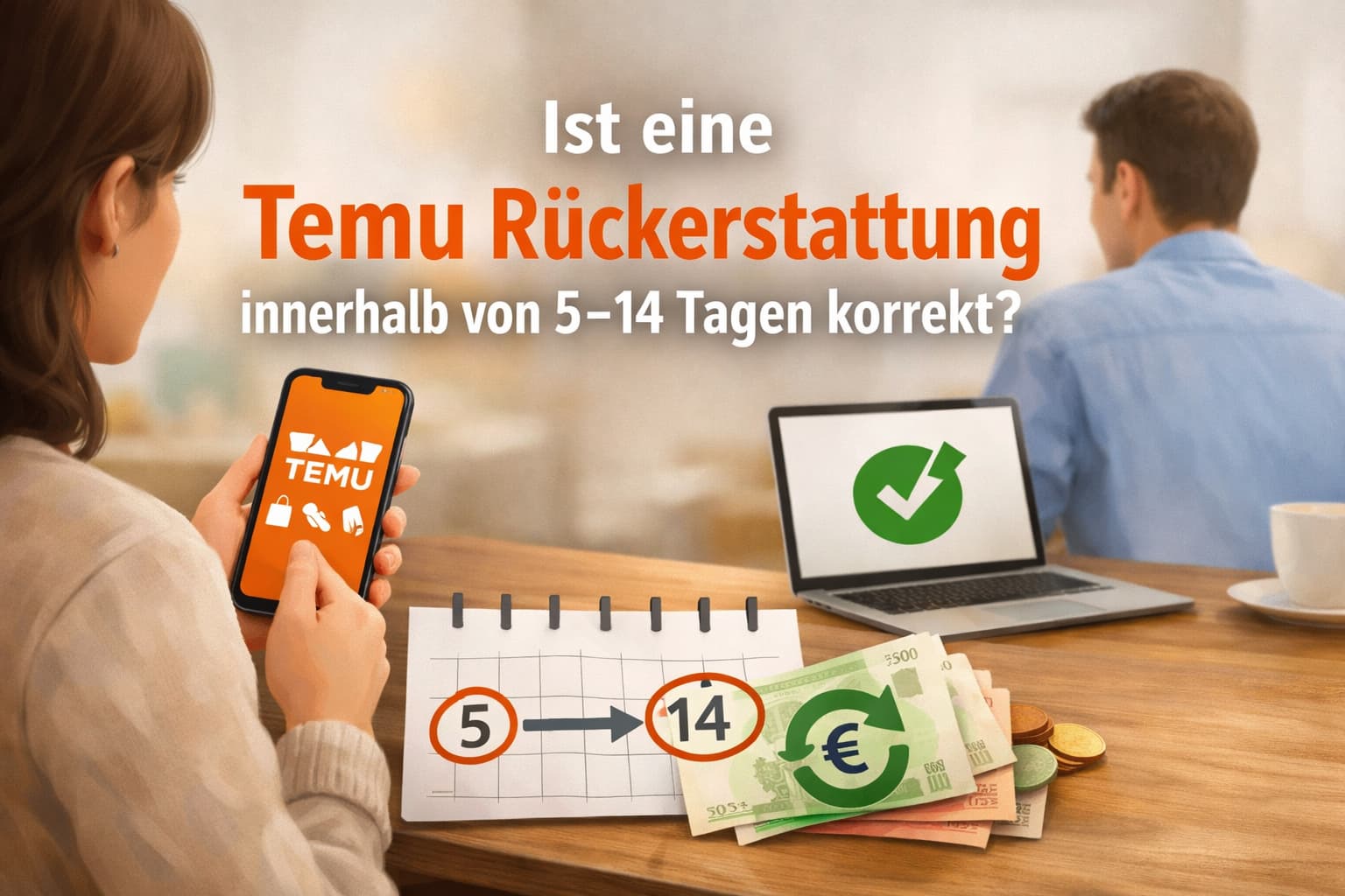 Ist eine Temu Rückerstattung innerhalb von 5–14 Tagen korrekt