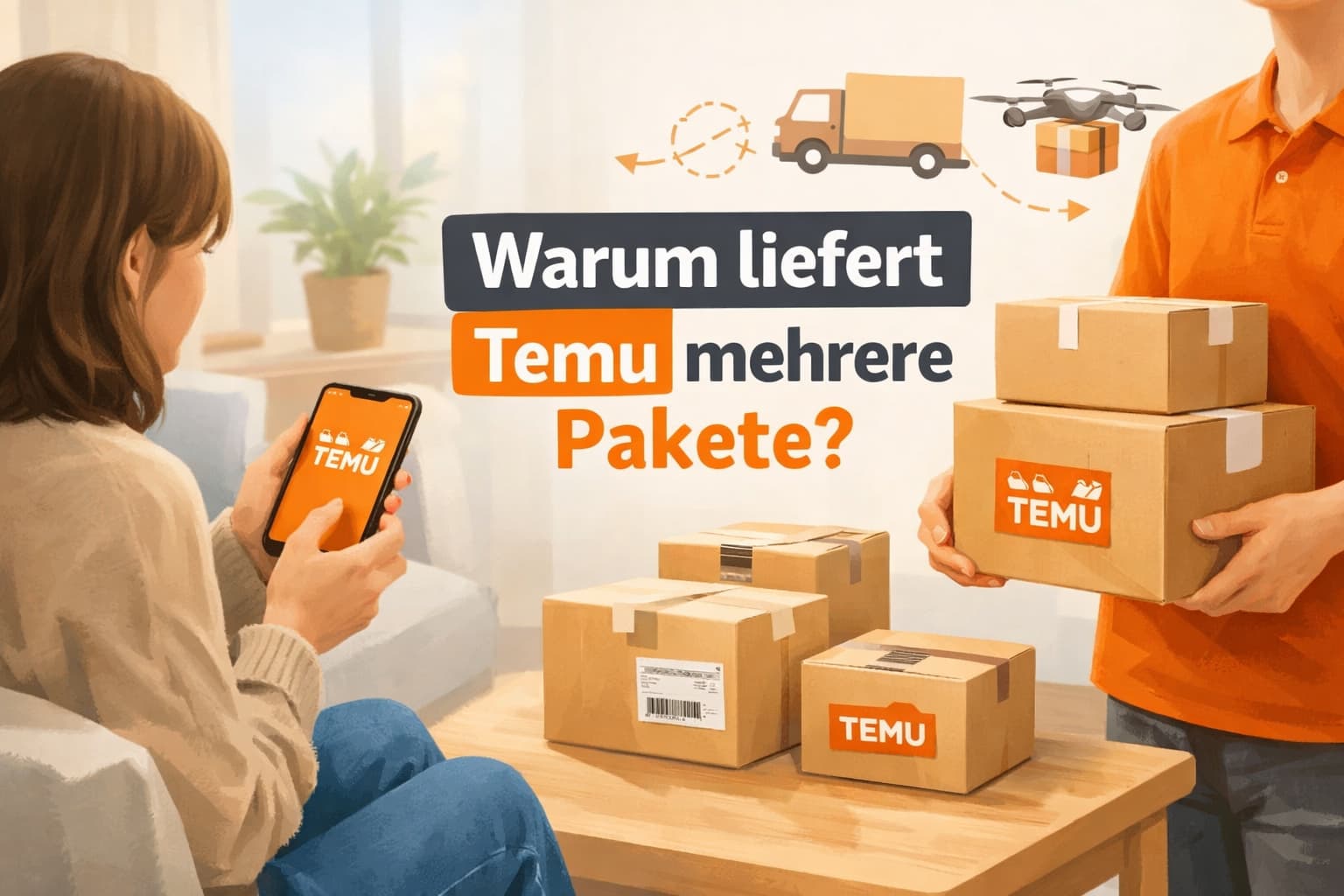 Warum liefert Temu mehrere Pakete bei einer Bestellung?